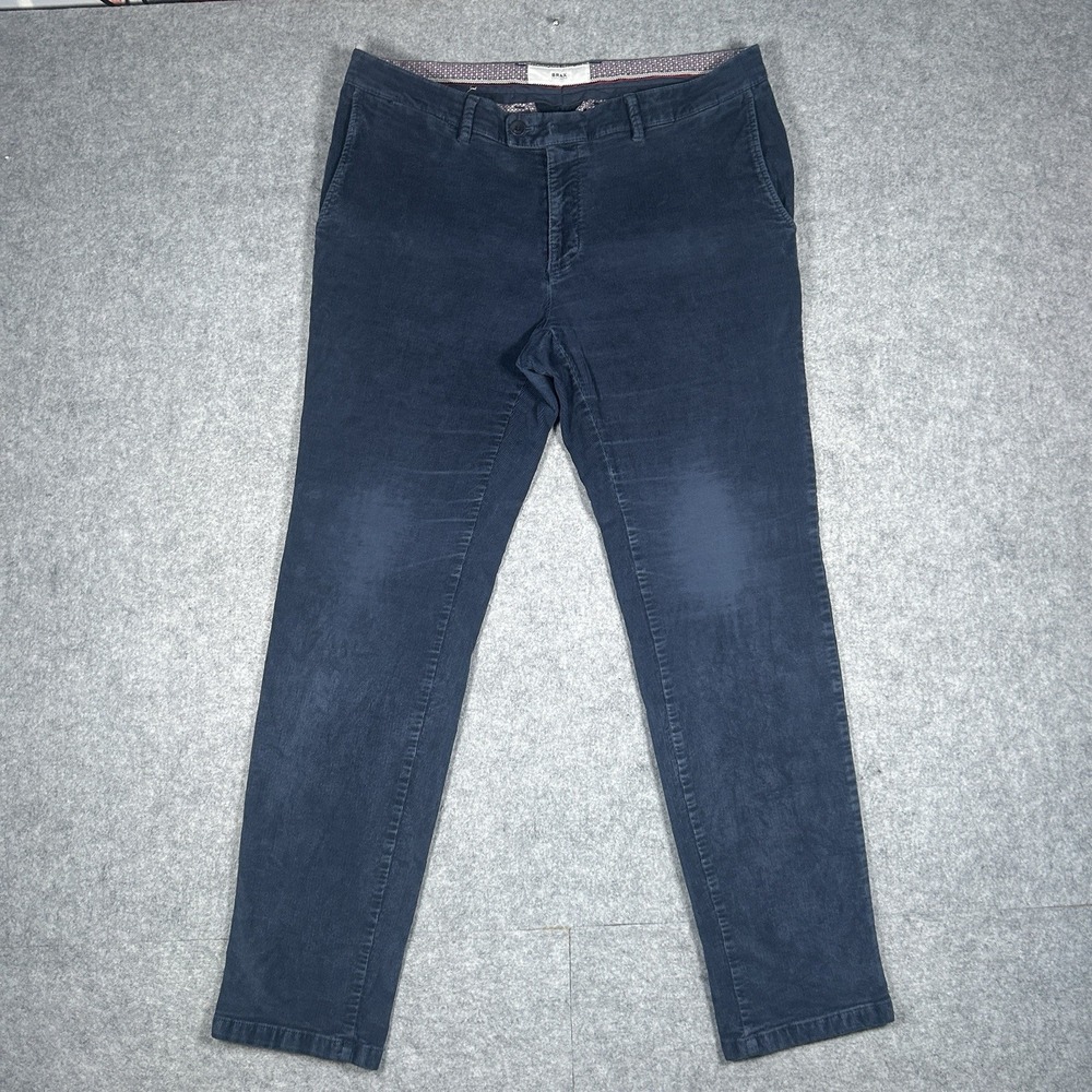 Brad Corduroy Pants Men's‎ Size 34x32 (36x30) Blue Straight Leg Fit Relaxed